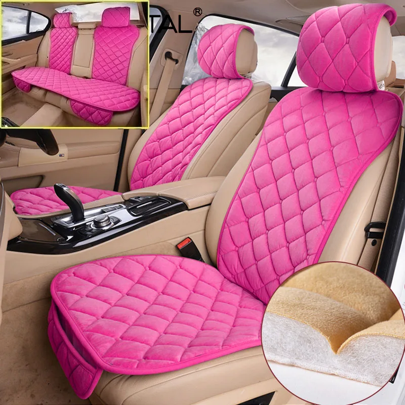 

Plush Car Seat Covers Set Universal Winter Automobile Front Rear Auto Seats Cushion Mat Protector Cars Interior Accessories
