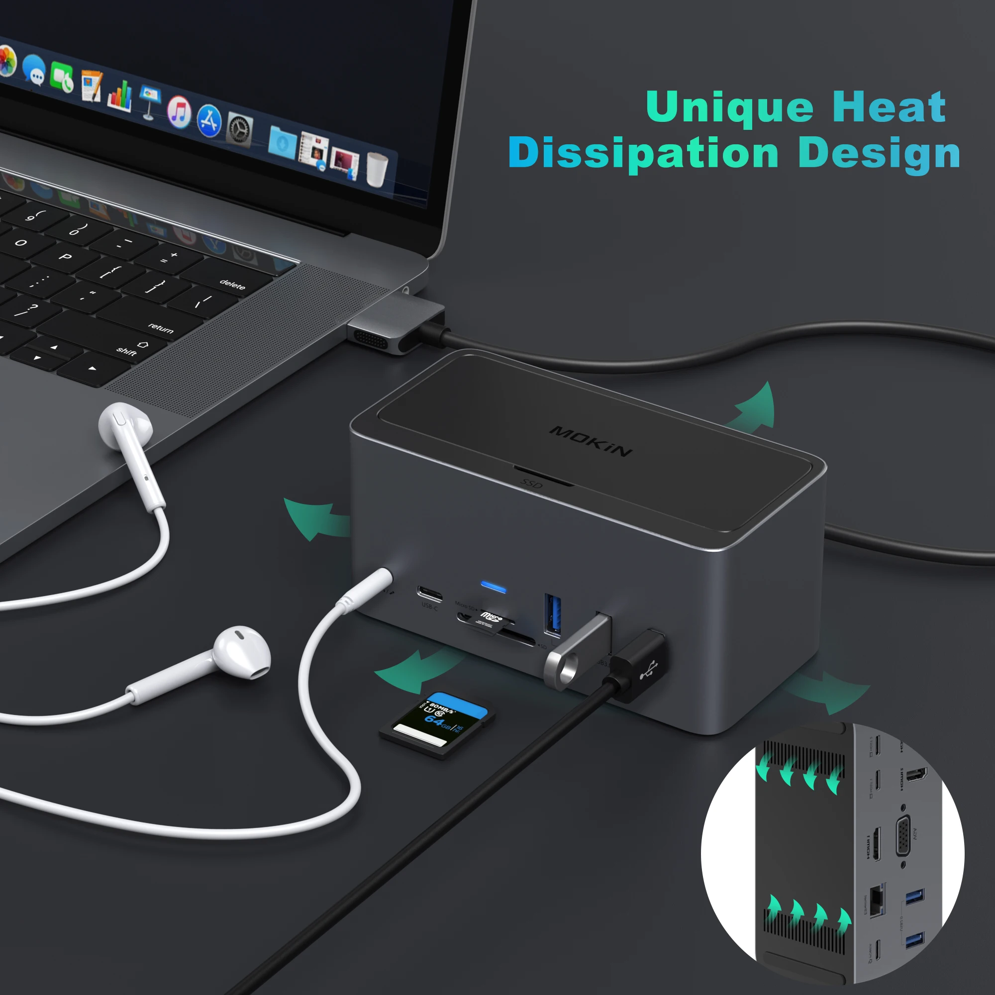 Рисунок 3 - Док-станция MOKiN 16 дюймов 1/2 для MacBook Air/Pro