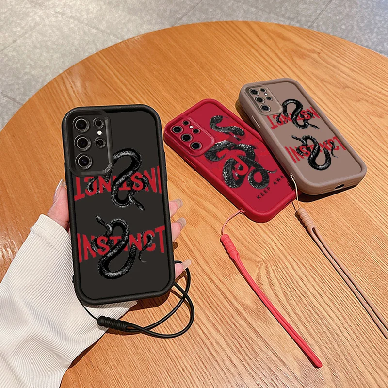Чехол для телефона со змеиными графическими глазами и веревкой Xiaomi 12T 11Lite 14 Poco F5 F4