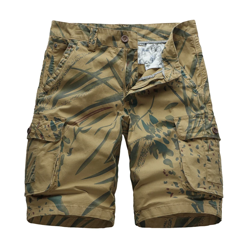 

Mens Summer Cotton Cargo Shorts Men Casual Loose Short Men Fashion Printing Short Pants Men Outdoor Military Tactical Shorts Men