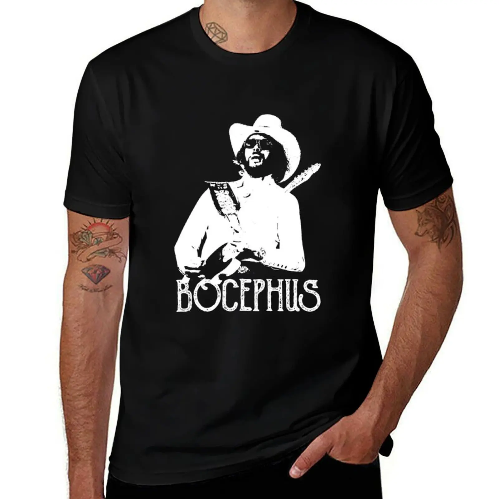 Фото Винтажная футболка в стиле ретро Bocephus с принтом Hank Jr Distressed Williams, забавная футболка с музыкальным принтом, уличная одежда №1