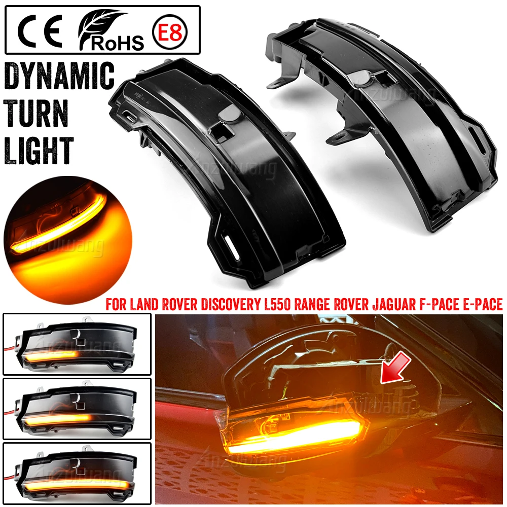 

Dynamic Blinker Indicator For Land Rover Discovery Sport Range Rover Evoque Velar For Jaguar F-Pace E-Pace LED Turn Signal Light