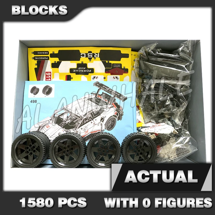 

1580pcs Technical RSR Formula Racing Car 911 Sports Cars White Red Scheme 11171 Building Block Toys Compatible with Model