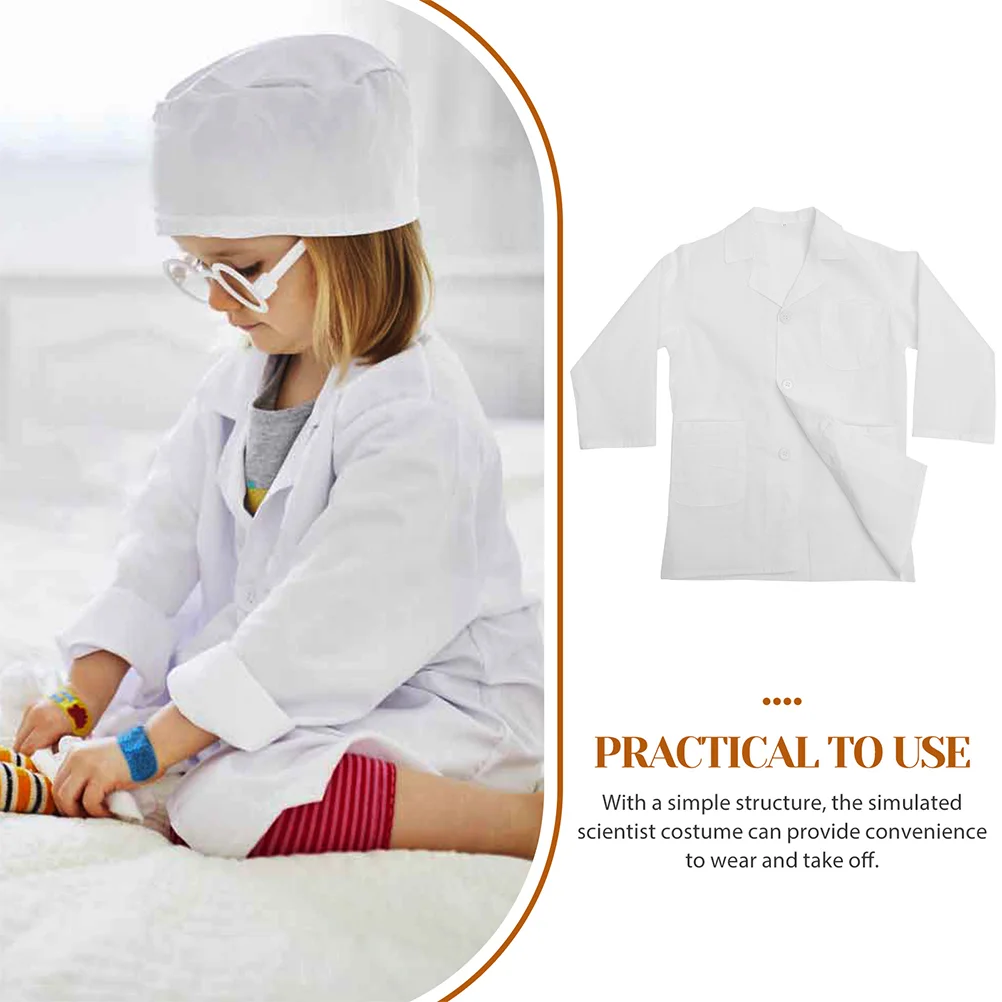 

Children's Lab Coat Washable Scientist Clothes Lovely Kids Costume Costumes Cosplay Childrens Fabric Outfits