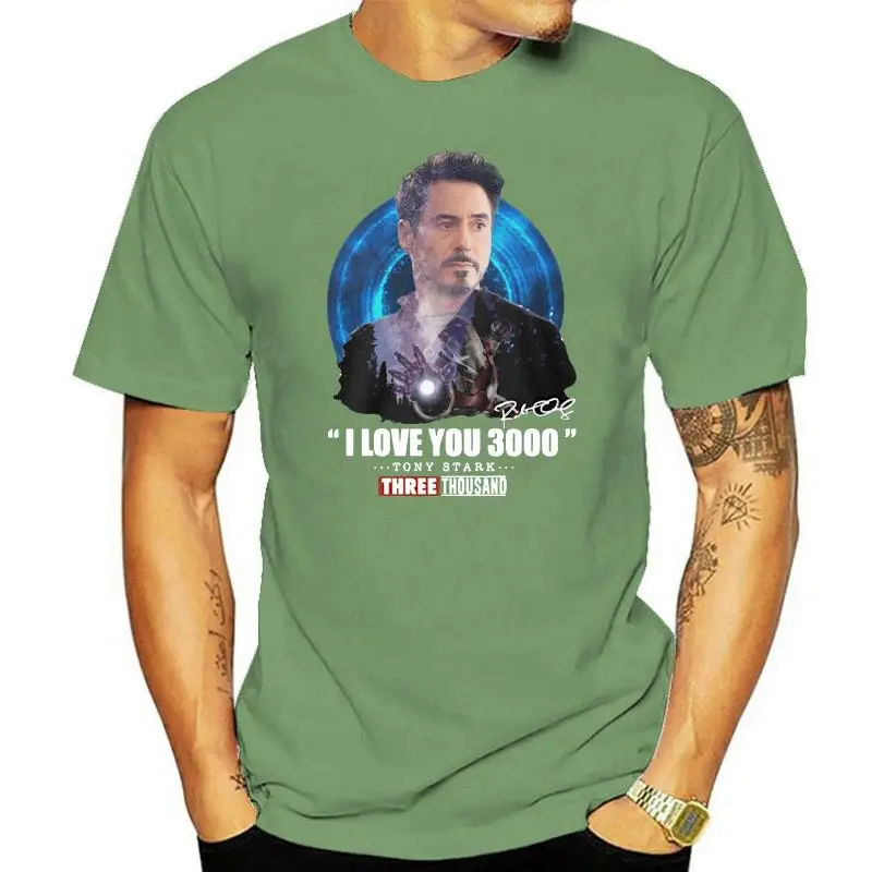 

I Love You 3000 Tony Stark Endgame Iron Man T Shirt Black Men S-6Xl Cool Gift Personality Tee Shirt