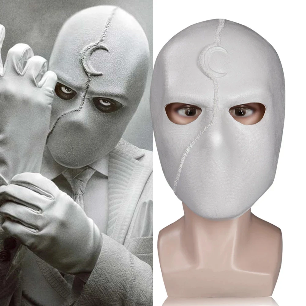 

Superhero Moon Knight Marc Spector Cosplay Mask Helmet Masquerade Halloween Party Costume Props