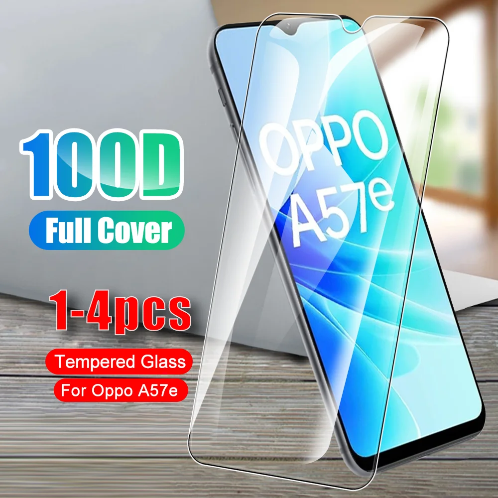 1-4 шт. 100D полное покрытие стекло для Oppo A57e A57s A77s A77 Закаленное стекло Защитная пленка для экрана OppoA A 57e 77s 77 57s 4G 6,56 дюймов