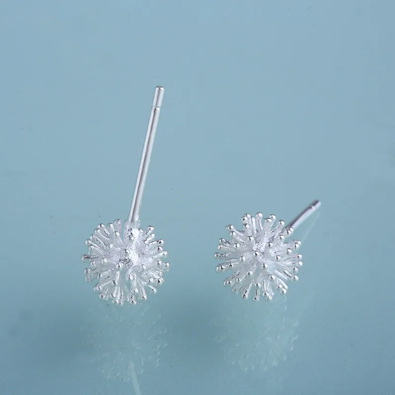 S925 серьги из чистого серебра со снежинкой цирконием и бриллиантами модные
