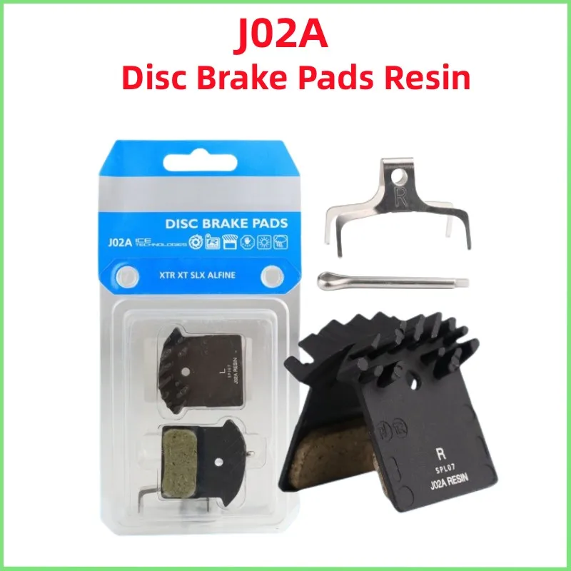 

MTB Bike J02A Resin Cooling Fin Ice Tech Bicycle Hydraulic Disc Brake Pads Oil Brake Calipers SLX Deore XT XTR M8000