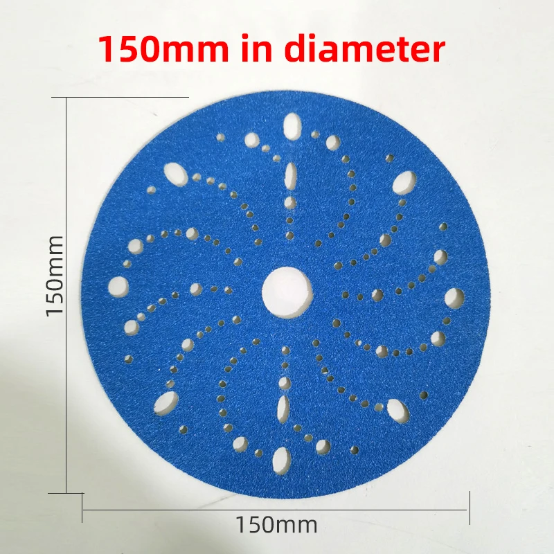 50PCS 3M Blue sanding disc 6 Inch Sandpaper 150MM  80-500Grits Hook and Loop Polyester Film  Woodworking Car Tools Accessories