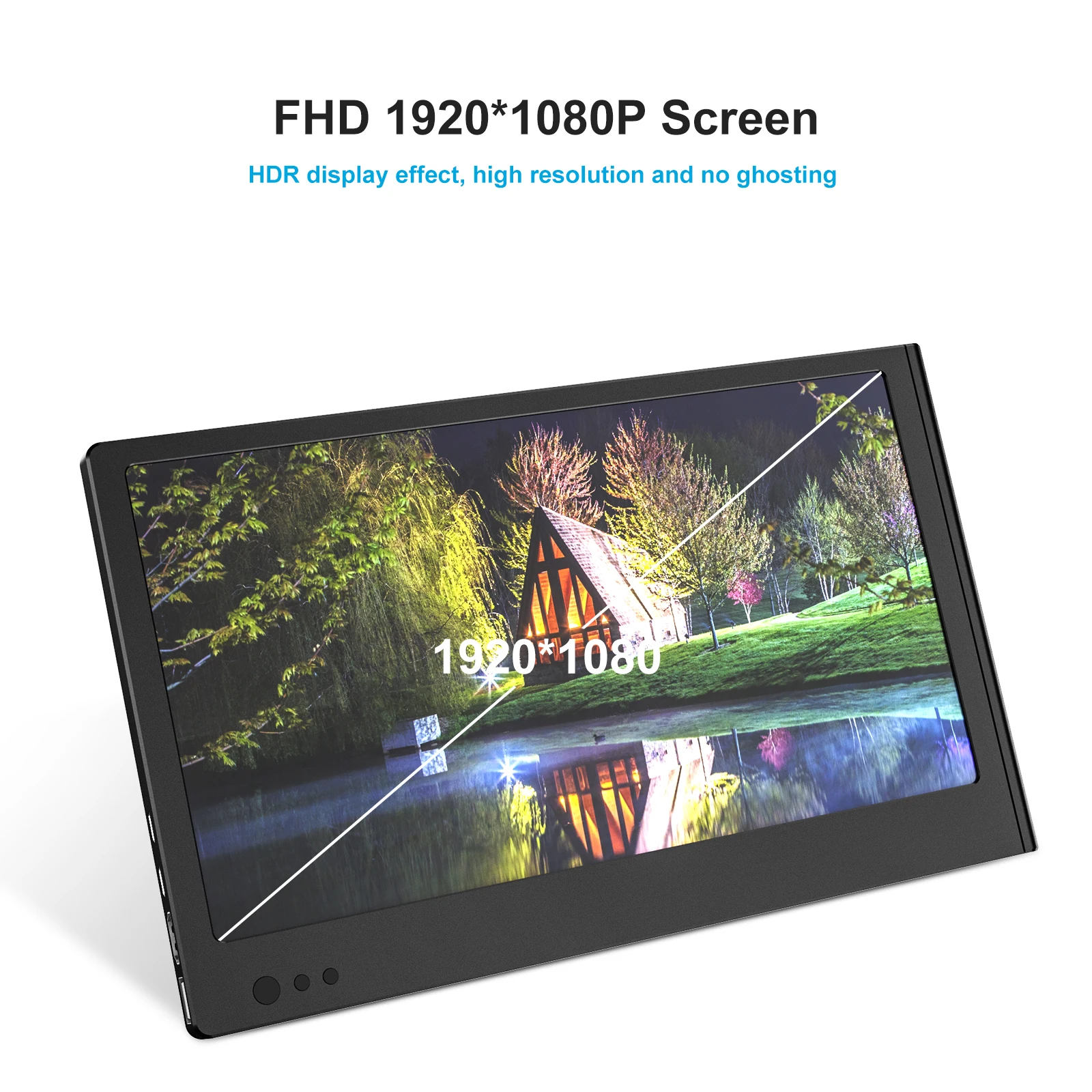 12inch 1920x1080 Dual Portable IPS Monitor USB-C HDMI Gaming Display FHD PS4 Screen for PC Triple Laptop Extender - купить по