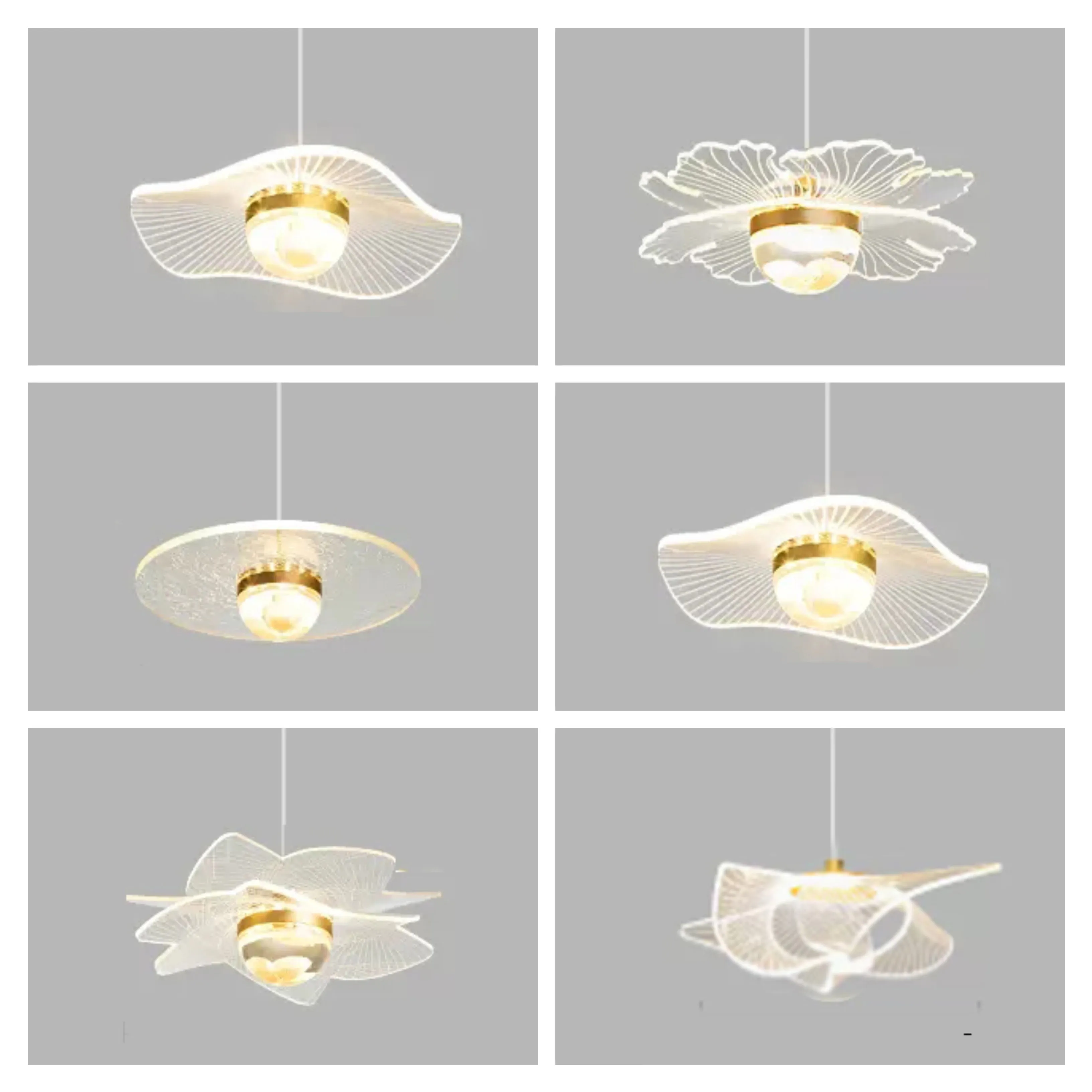 

Modern LED Acrylic Pendant Light Translucent Flower Lamps For Bedroom Bedside Dining Rooms Bar Entrance Lighting Fixtures Luster