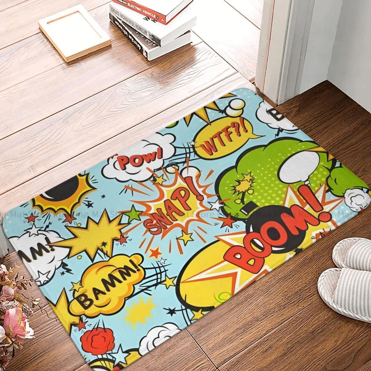 

Sesame Street 80s TV Series Bath Non-Slip Carpet Trule Pop Art Explosive Comics Room Mat Entrance Door Doormat Floor Decor Rug