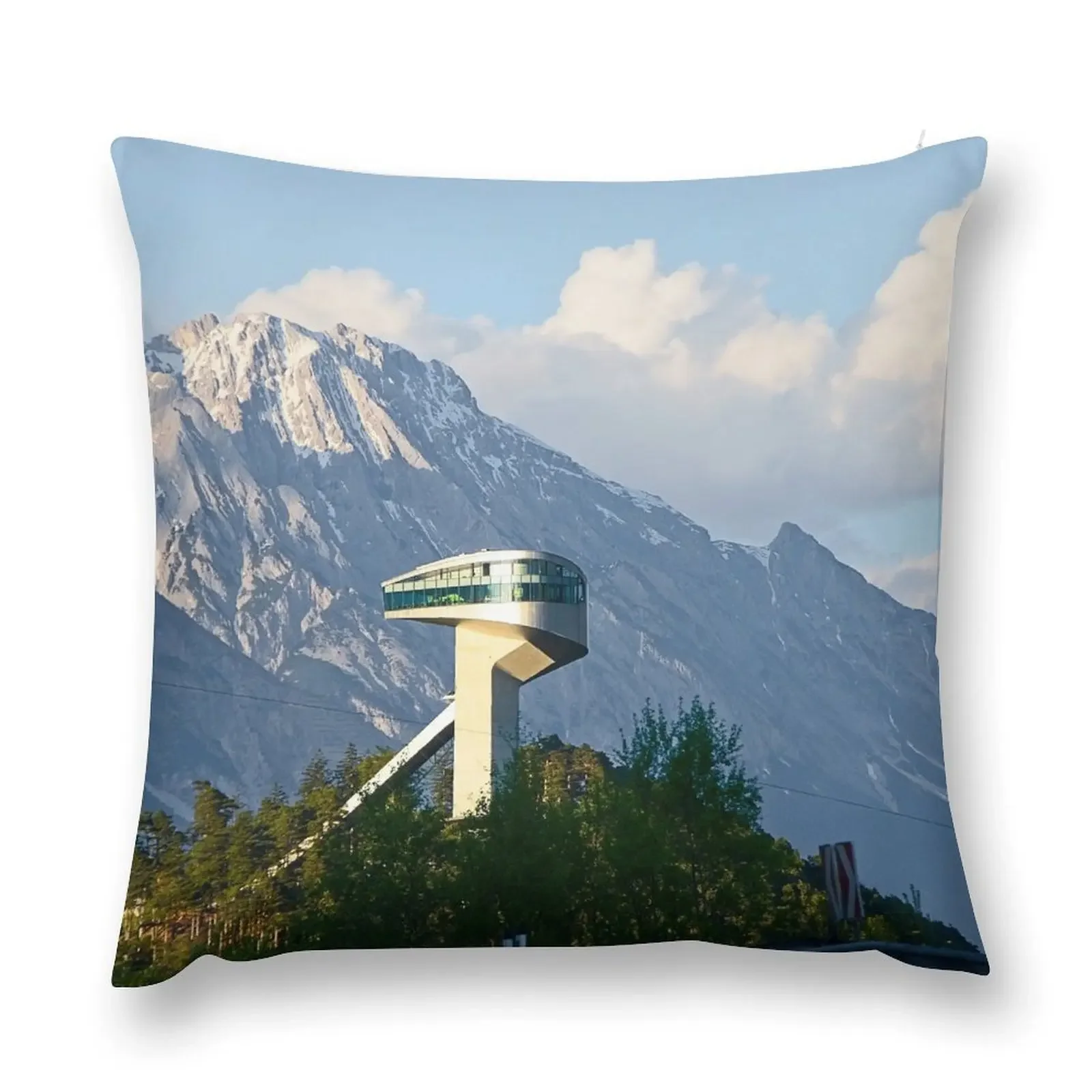Bergisel Ski Jump Tower в Innsbruck Декоративная подушка Роскошная наволочка Наволочки Подушка