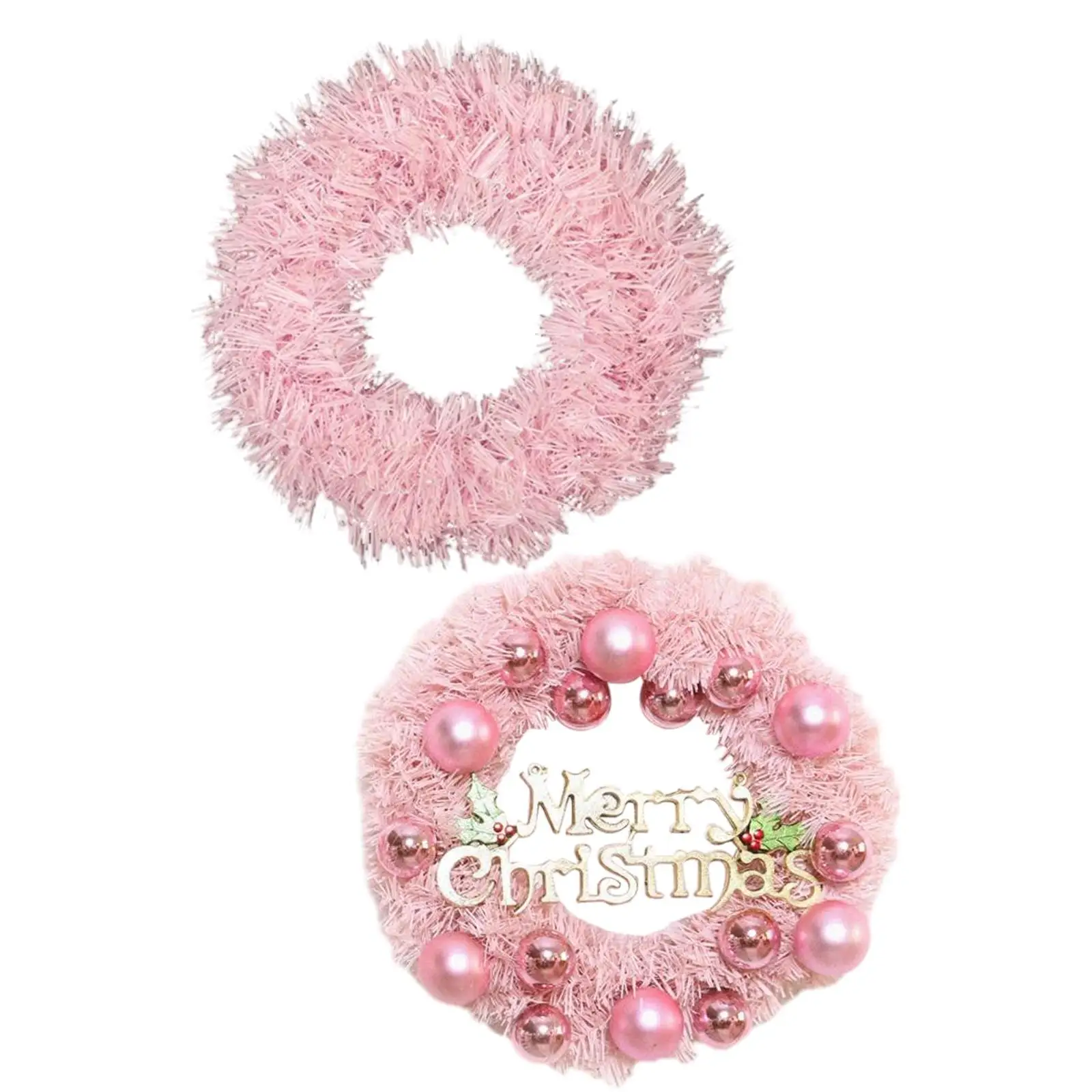 

Pink Christmas Wreath Farmhouse Xmas Wreath for Living Room Festival Bedroom