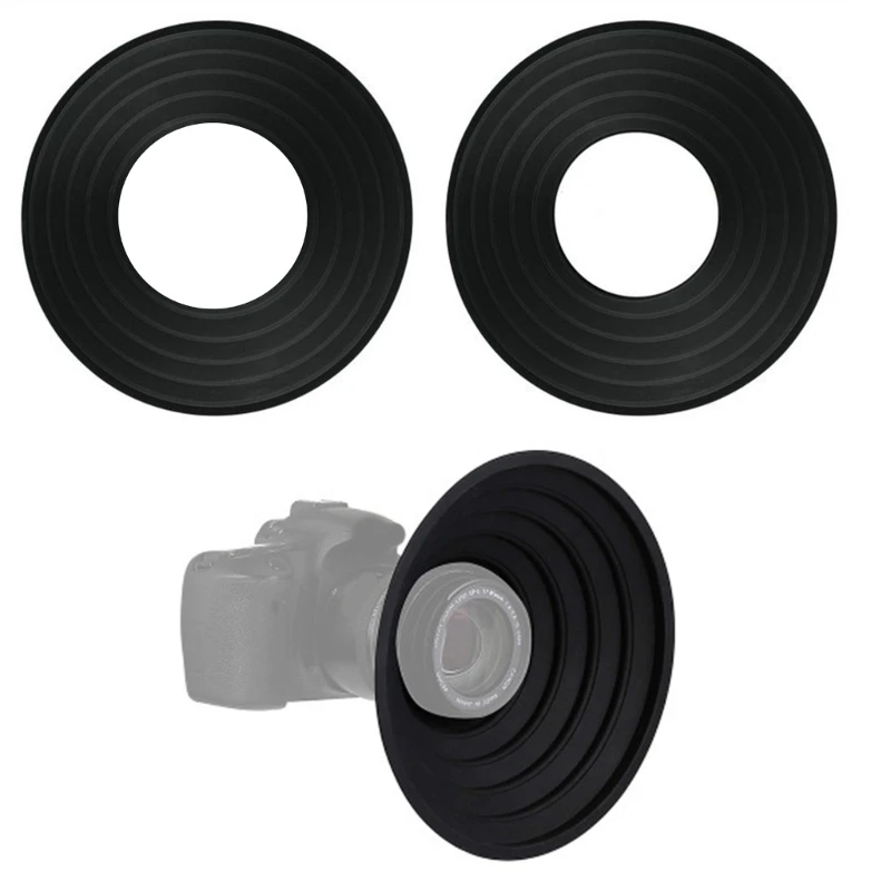 

50/70MM Anti-glass Camera Lens Hood Anti-reflective Silicone Photo Hood Dropship