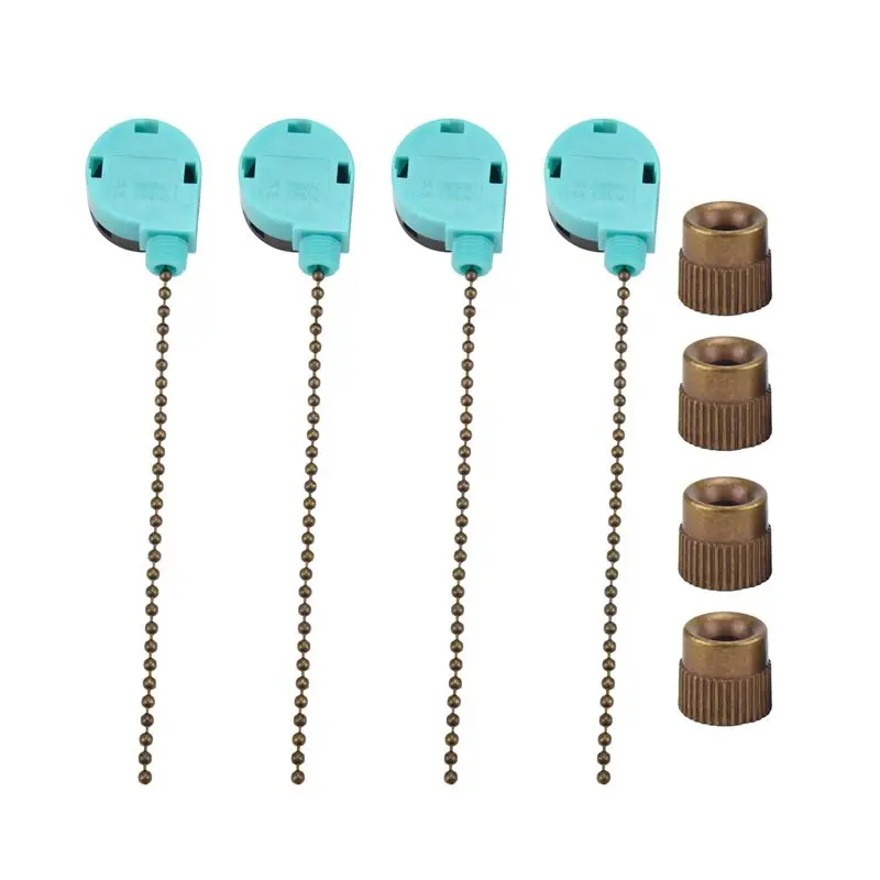 ABUL-4 шт. Переключатель для потолочного вентилятора Zing Ear ZE-268S6, 3 скорости, 4 провода, цепной выключатель с регулировкой скорости, запчасти для бытовой техники (art.: 3920db522c09b) - 3920db522c09b