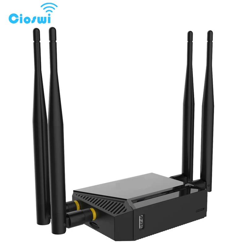 

Маршрутизатор Cioswi 3G 4G Wifi OpenWRT с сетью разъемов для SIM - карт 300 Мбит / с 4 - LAN USB 4 * 5dBi