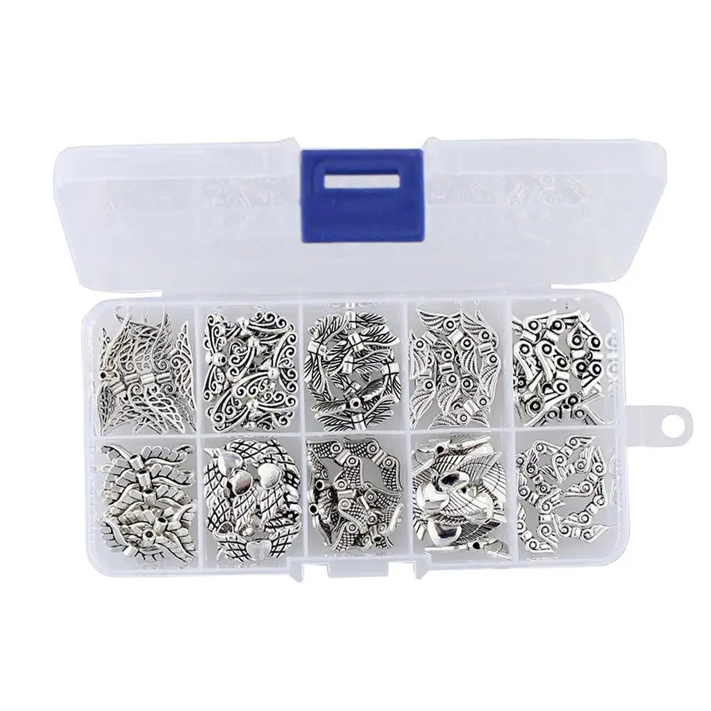 

100 Pieces Silver Spacer Beads Angle Beads Jewelry Findings Accessorie