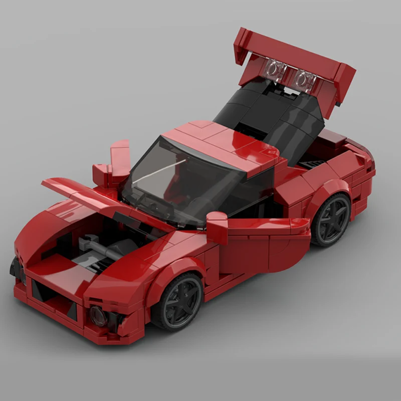 Фото Конструктор QWERT Speed Racing Car Model MOC: Модульная модель спортивного автомобиля RX7 JDM. Технологичный конструктор для детей. Подарок на праздники. Набор для сборки. №1
