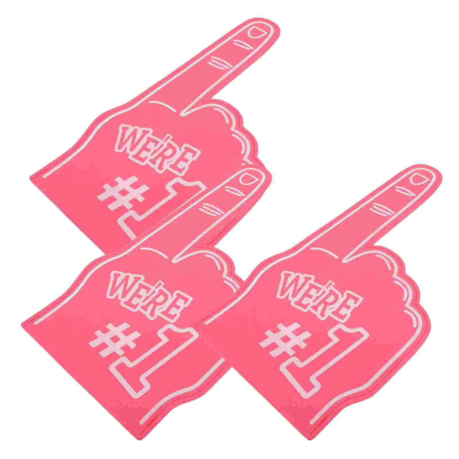 

3 Pcs Foam Fingers Cheerleading Props Gloves Noise Makers Party Favors Pointer Eva Hands