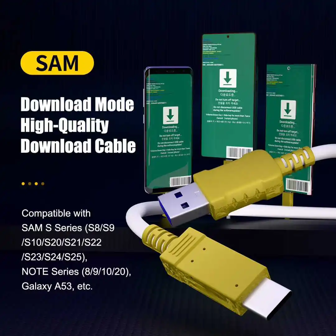 Фото Кабель USB-C для режима загрузки (Download Mode) для Samsung Galaxy S8 до S25, Note 8/9/10/20 и Galaxy A53 №2
