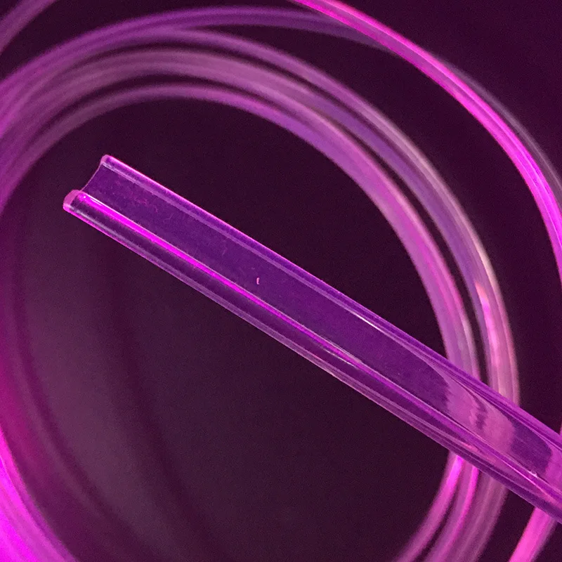 Прозрачная Юбка 1mX, боковая подсветка, диаметр 2 мм, 3 мм, одножильный волоконно-оптический кабель из ПММА для автомобильного декоративного освещения, бесплатная доставка