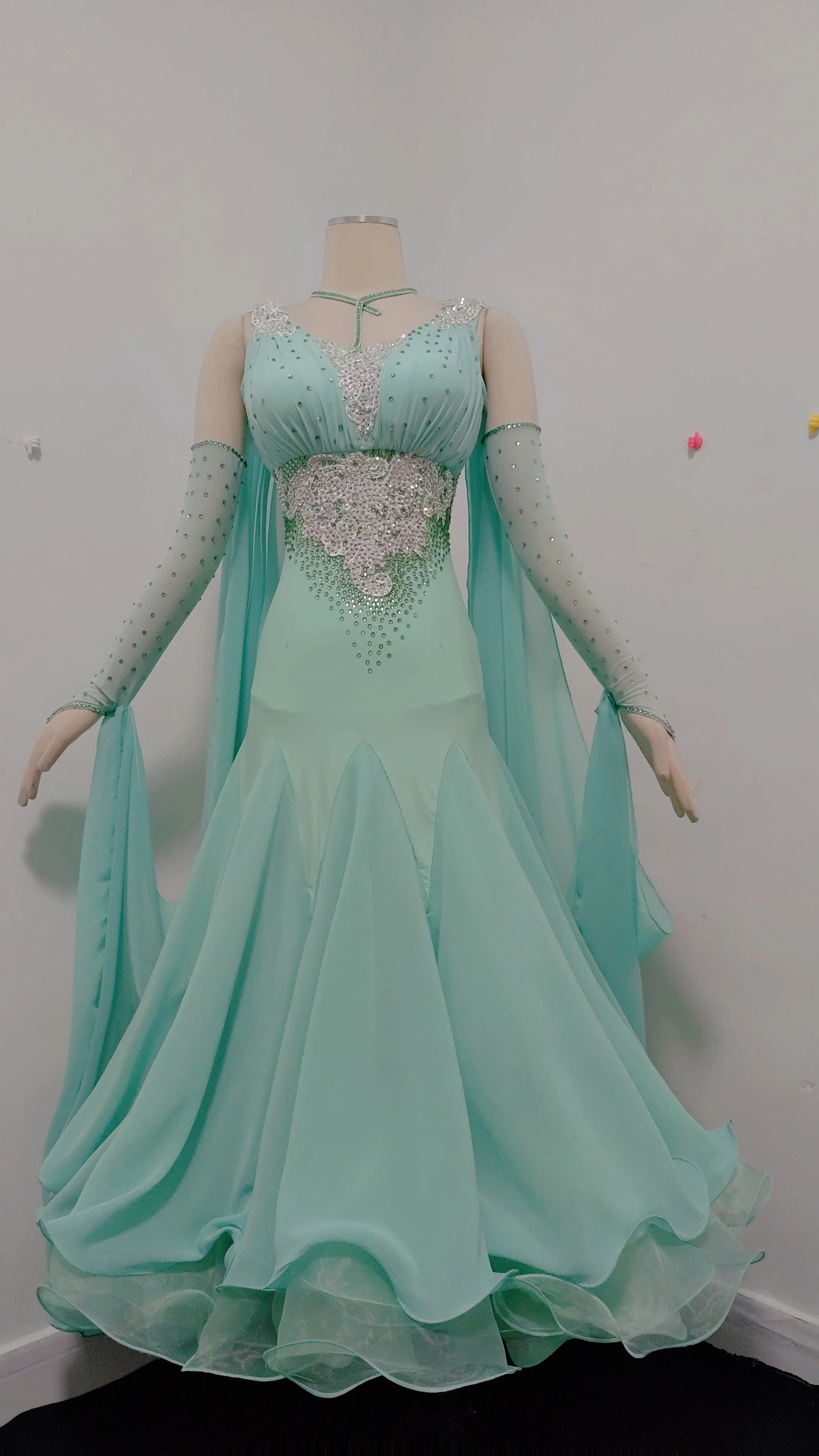 Платье для бальных танцев женское платье высокого качества Spendex фламенко вальс