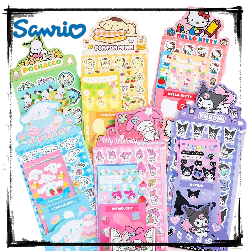 

The New Sanrio Animation Peripheral Kuromi Cinnamoroll Hellokitty MyMelody Children's Diy Handbook Material Goo Card Essential