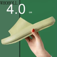 4cm thick soled slippers womens 2022 summer indoor and outdoor man soft soles beach sandals shoes home slipper