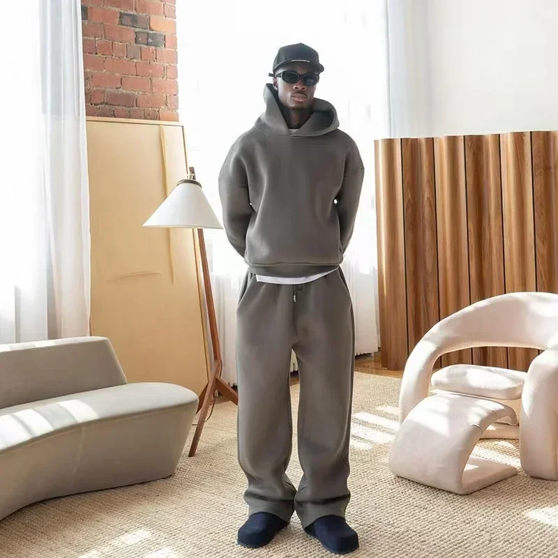 Женские однотонные спортивные штаны толстовка из двух предметов Y2K Harajuku