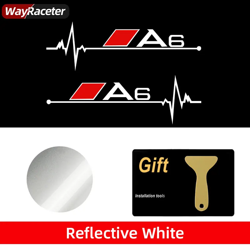 

Наклейка на окно автомобиля 2 шт., светоотражающая виниловая наклейка на корпус графики для Audi A1, A2, A3, A4, A5, A6, A7, A8, Q2, Q3, Q4, Q5, Q6, Q7, Q8, TT, SQ2, S6