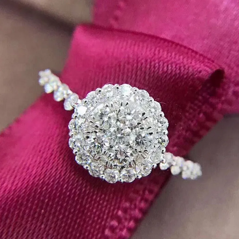

New Simple Fashion White Cubic Zirconia Women's Rings Bling Bling Engagement Wedding Accessories Gift 2021 New Trendy Jewelry