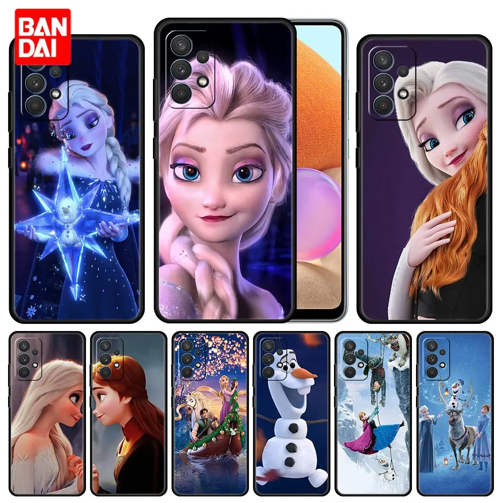 

Disney Queen Elsa Frozen Cartoon Phone Case for Samsung Galaxy A12 A51 A21s A02 A02s A22 A32 A52 A72 4G 5G Cover Smartphone Soft