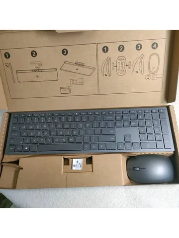 Американская раскладка Серая беспроводная комбинация клавиатуры и мыши для HP 915