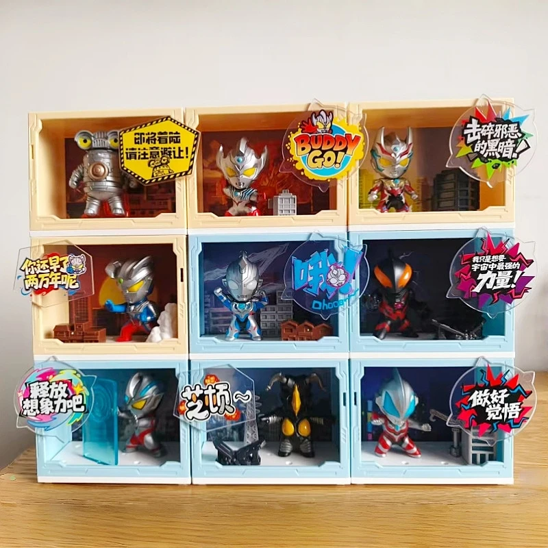 Фото Конструктор BLOKEES Ultraman: Серия Vitality Theater 1st Toy City Hero — Тайга, Рейга, Зеттон, Белиал, Гид — Сборная модель, украшение, подарок №2