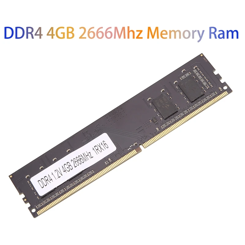 

DDR4 4GB 2666Mhz Memory Ram PC4-21300 Memory 288Pin 1RX16 1.2V Desktop RAM Memory For Desktop PC