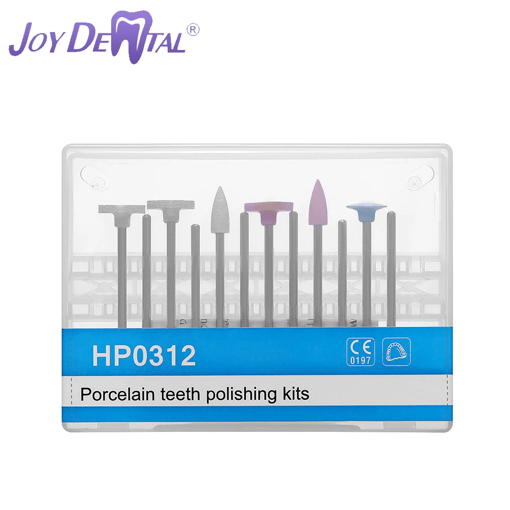 

JOY DENTAL Porcelain Teeth Polishing Kits Fit For Low Speed Handpiece 12 Pcs/Box Silicone Polishers