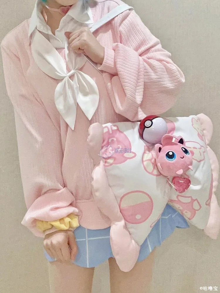 Женский костюм для косплея милая розовая школьная Униформа с сумкой костюмы на