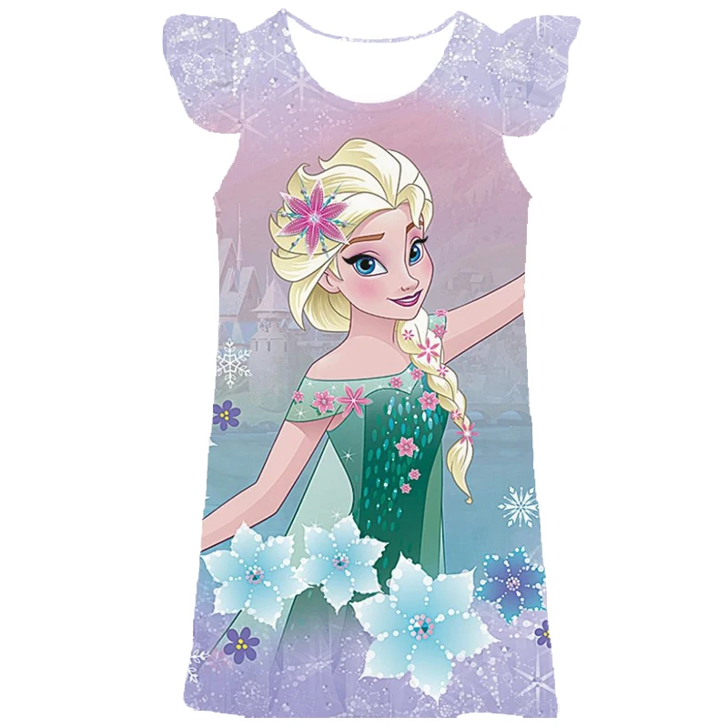 

Disney Frozen Anna Elsa Princess 3D Dress For Girl Birthday Party Vestidos Kids Christmas Cosplay Snow Queen Coronation Costume