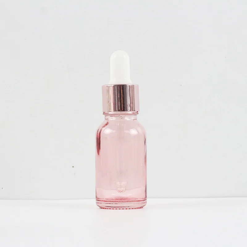 Pink Glass Dropper Bottles Translucence Essential Oil Perfume Refillable Bottles Glass Pipettes Vial 5ml 10ml 30ml 50ml 100ml images - 6