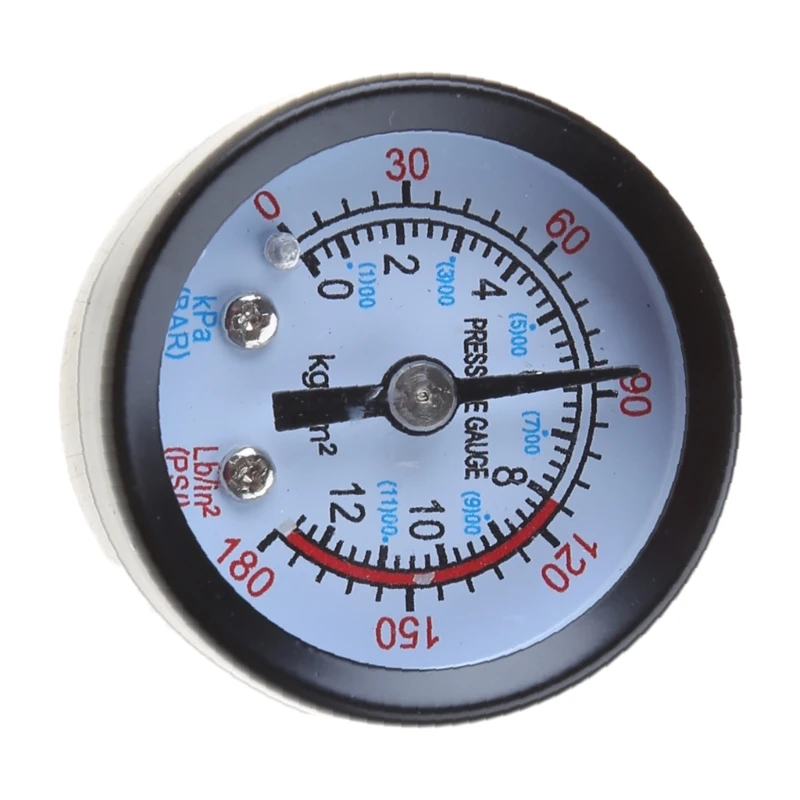 Манометр с круглым циферблатом 0-180PSI 0-12BAR манометр двойной накипью 4 2 см Прямая