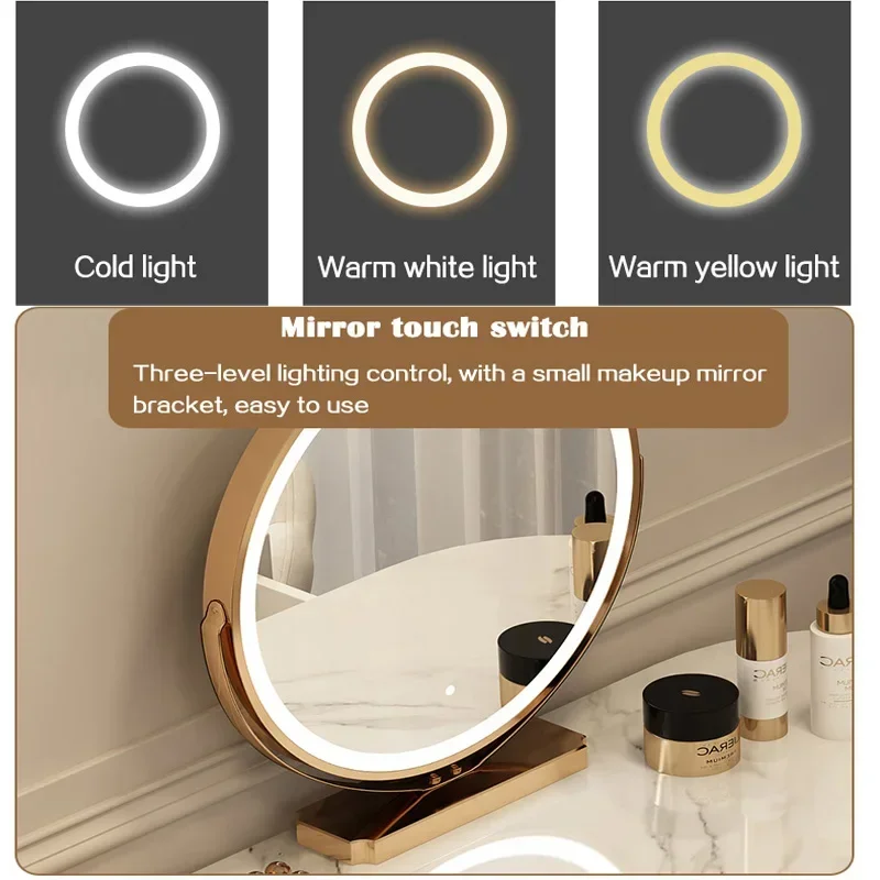 Комоды для спальни столик макияжа туалетный с зеркалом и стулом белый