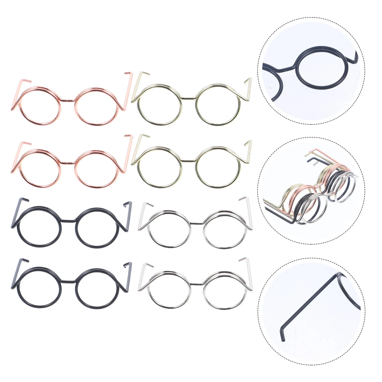 

20 Pcs Mini Glasses Costume Eyeglasses Miniature Things Tiny Dress Toys Girls Accessories Babydoll Eyes for knitted