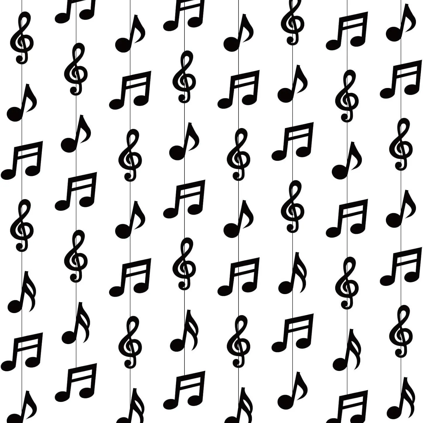 

Бумажная гирлянда музыкальные ноты 8 штук