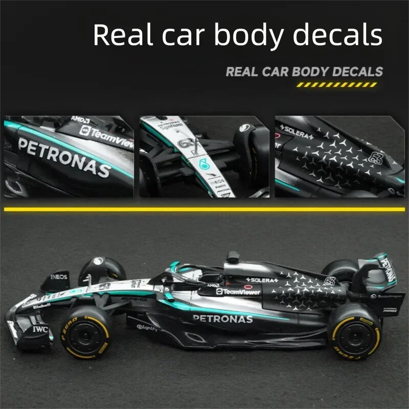 Модель гоночного автомобиля Bburago 1:43 Mercedes-AMG F1 W15 W16, литая под давлением, из сплава, коллекционная, имитационная, подарок для детей (art.: 3920d9bb440dd) - 3920d9bb440dd