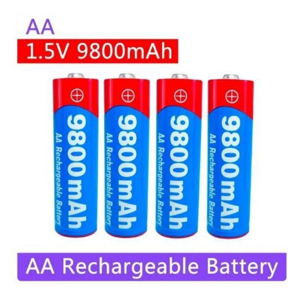 Фото Аккумуляторы 1.5V AA/AAA 8800мАч/9800мАч, перезаряжаемые, высокой емкости, для часов, мышей, компьютеров, электронных игрушек №3