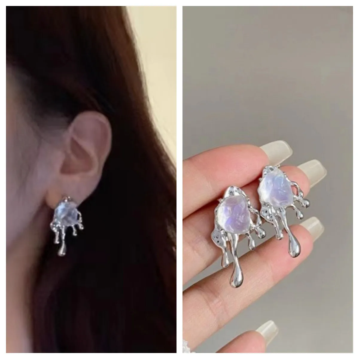 

Autumn and winter new catopal earrings female personality trend ins ethos with a small design sense of women's earrings