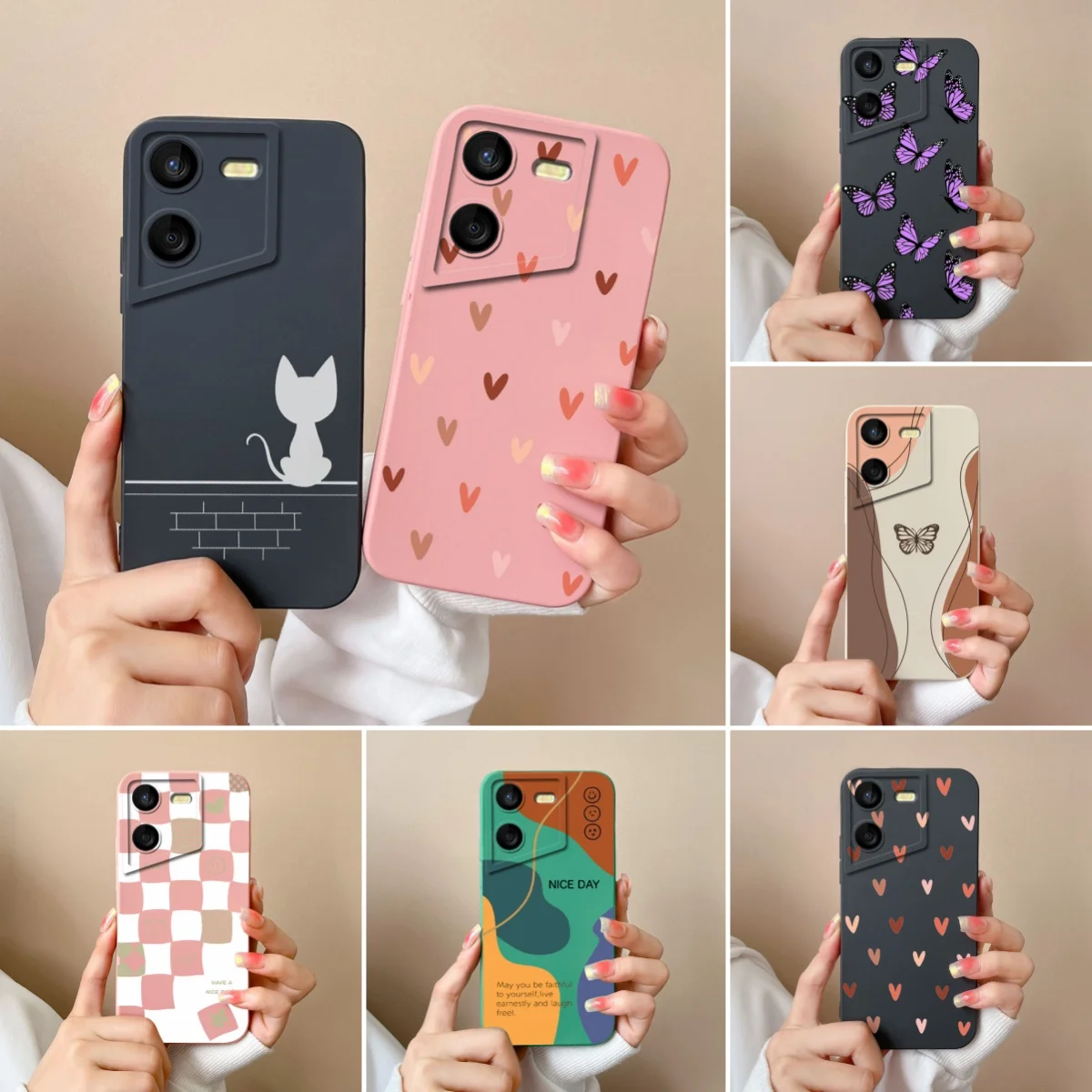 Фото Чехол-бампер для Tecno Pova 5 Pro, футляр с рисунком конфетных цветов, мягкий жидкий силикон, защитный бампер для камеры Tecno Pova5 Pro №1