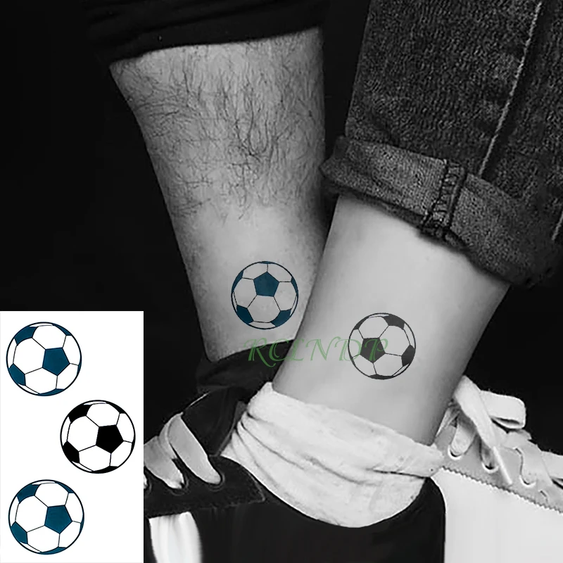 Фото Водостойкие временные тату-наклейки футбол фальшивые тату флэш-тату татуаж